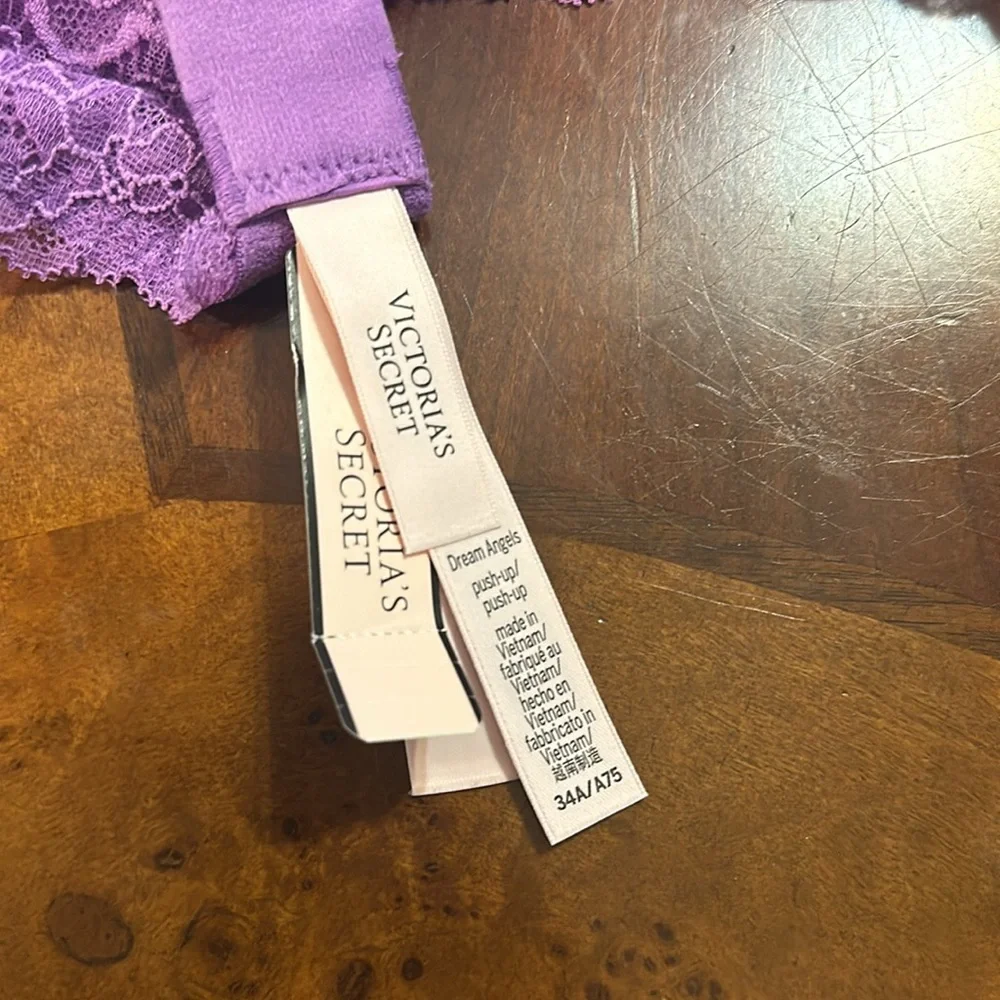 Victoria's‎ Secret Dream Angels Purple Lace Push-Up Bra 34A 11206496